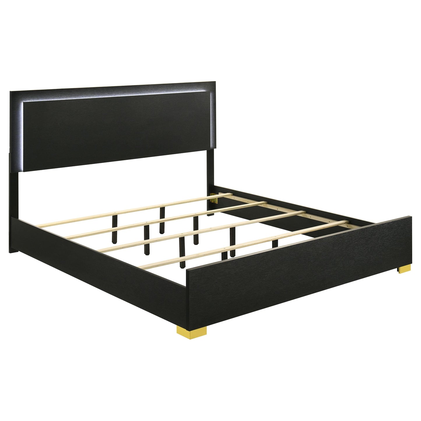 Marceline Eastern King Bed 4-Piece Set - Black
