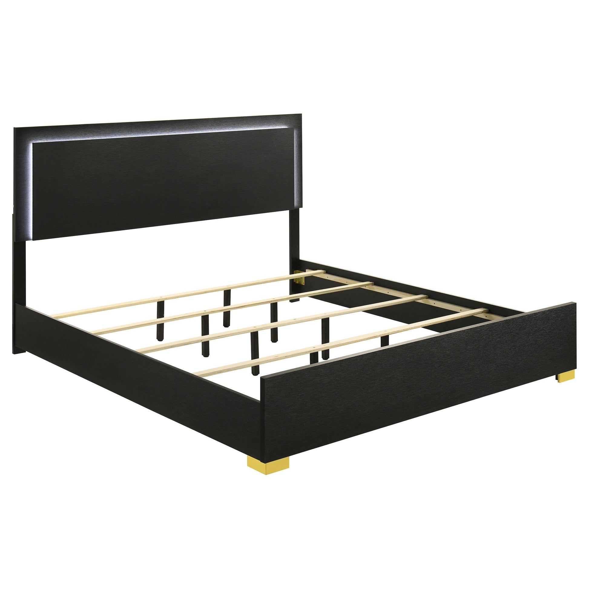 Marceline Eastern King Bed 4-Piece Set - Black