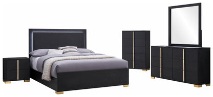 Marceline Eastern King Bed 5-Piece Set - Black