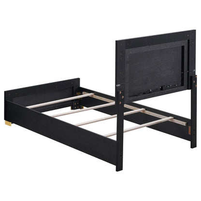 Marceline Twin Bed 4-Piece Set - Black