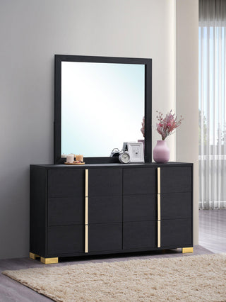 Marceline Dresser With Mirror - Black