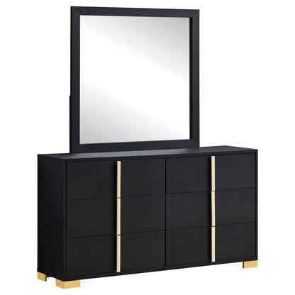 Marceline Dresser With Mirror - Black