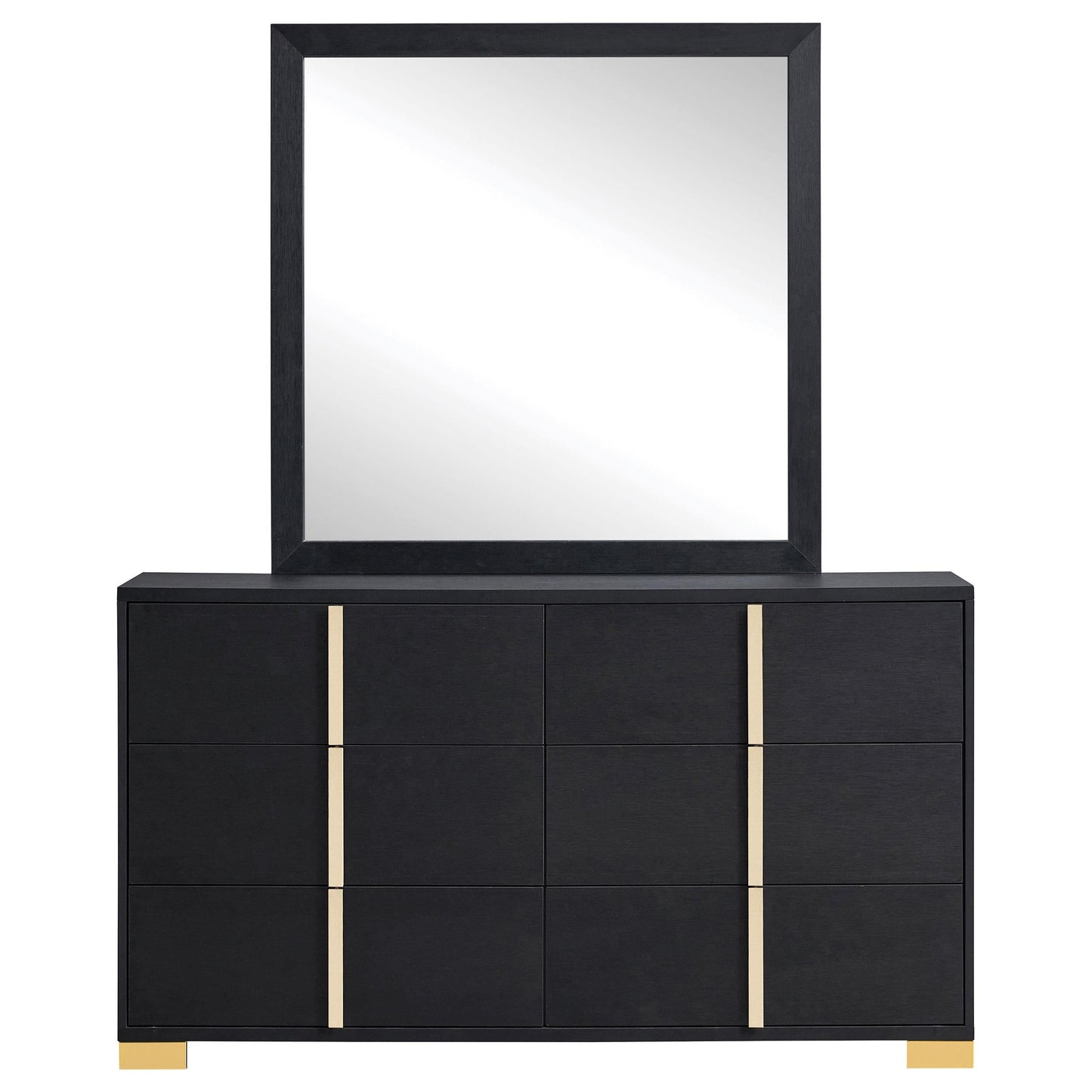 Marceline Dresser With Mirror - Black