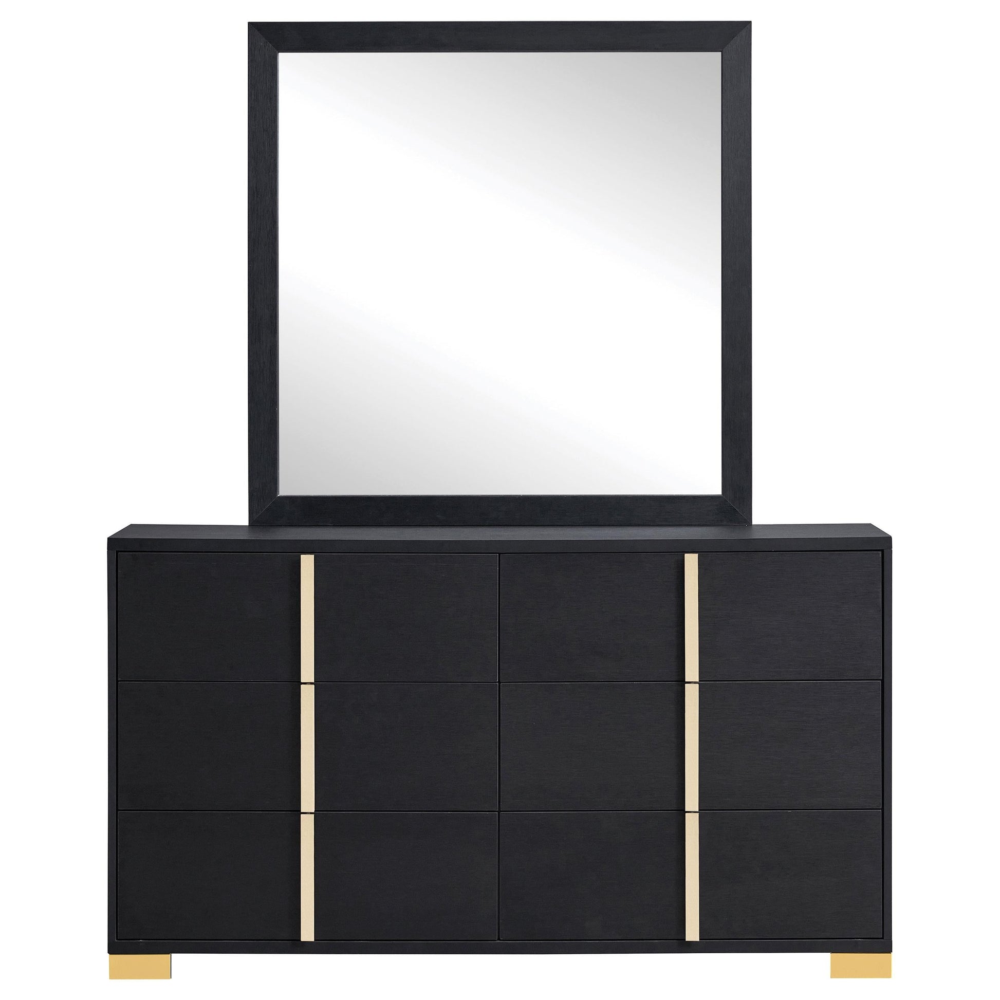 Marceline Dresser With Mirror - Black