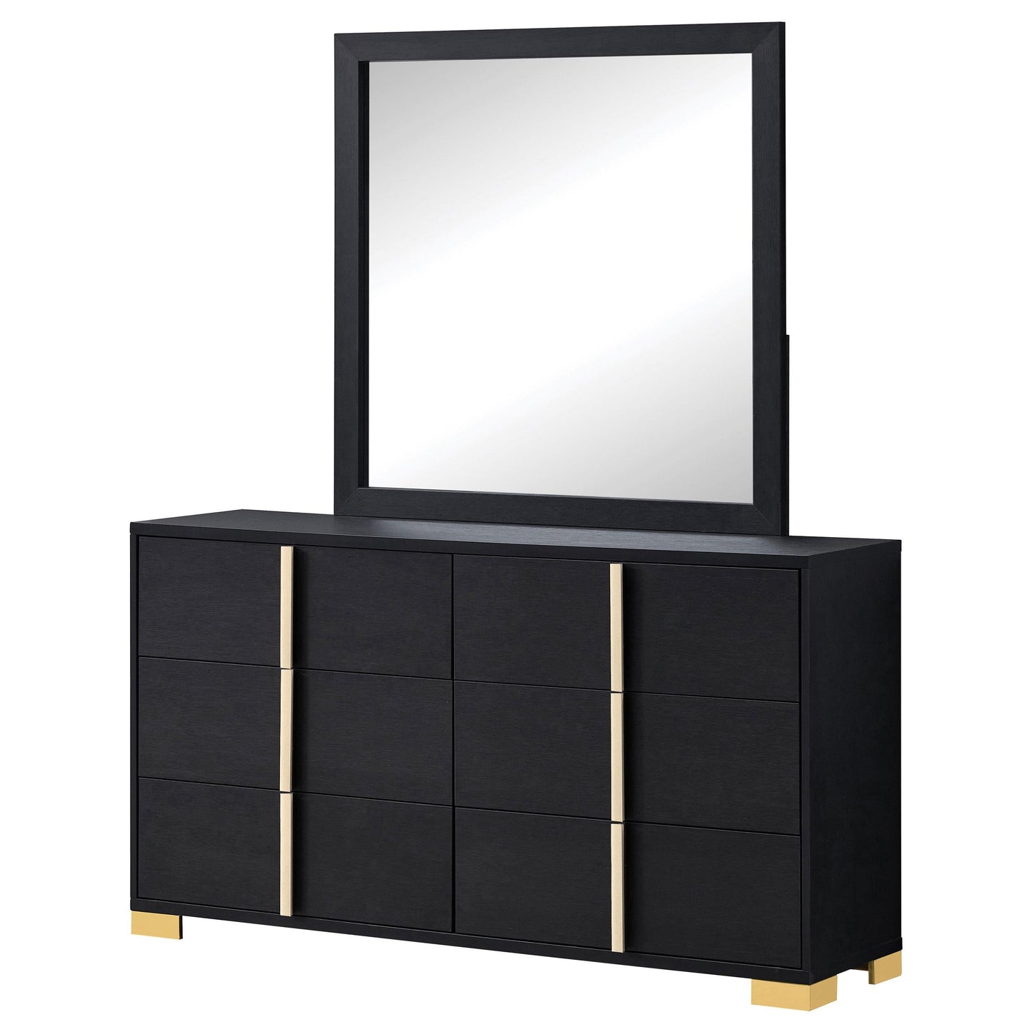Marceline Dresser With Mirror - Black