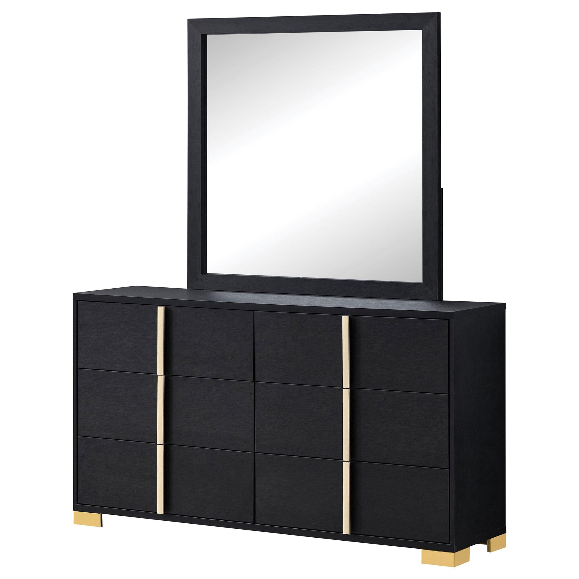 Marceline Dresser With Mirror - Black