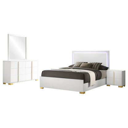 Marceline Eastern King Bed 4-Piece Set - White