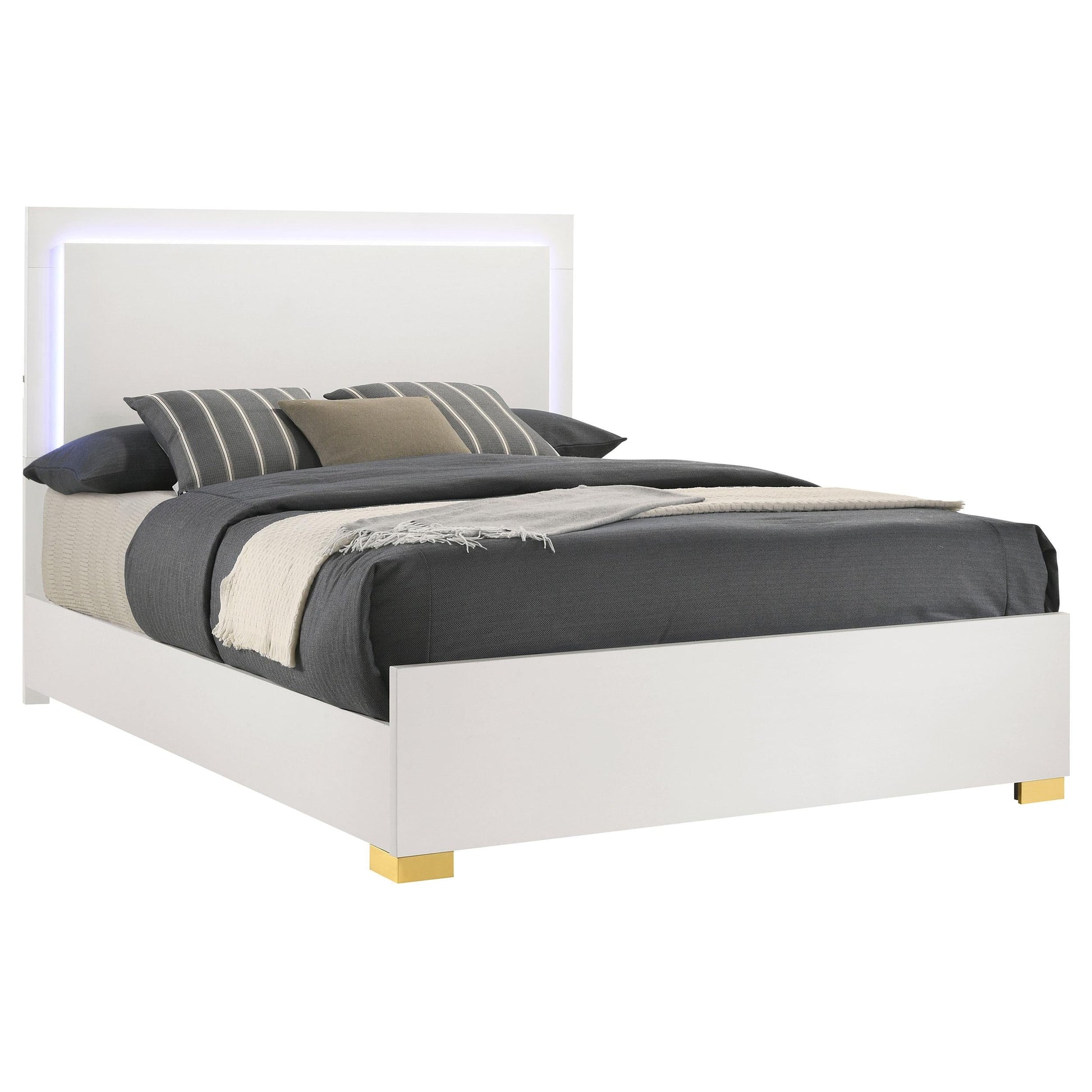 Marceline E King Bed - White