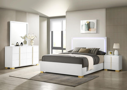 Marceline Queen Bed 4-Piece Set - White