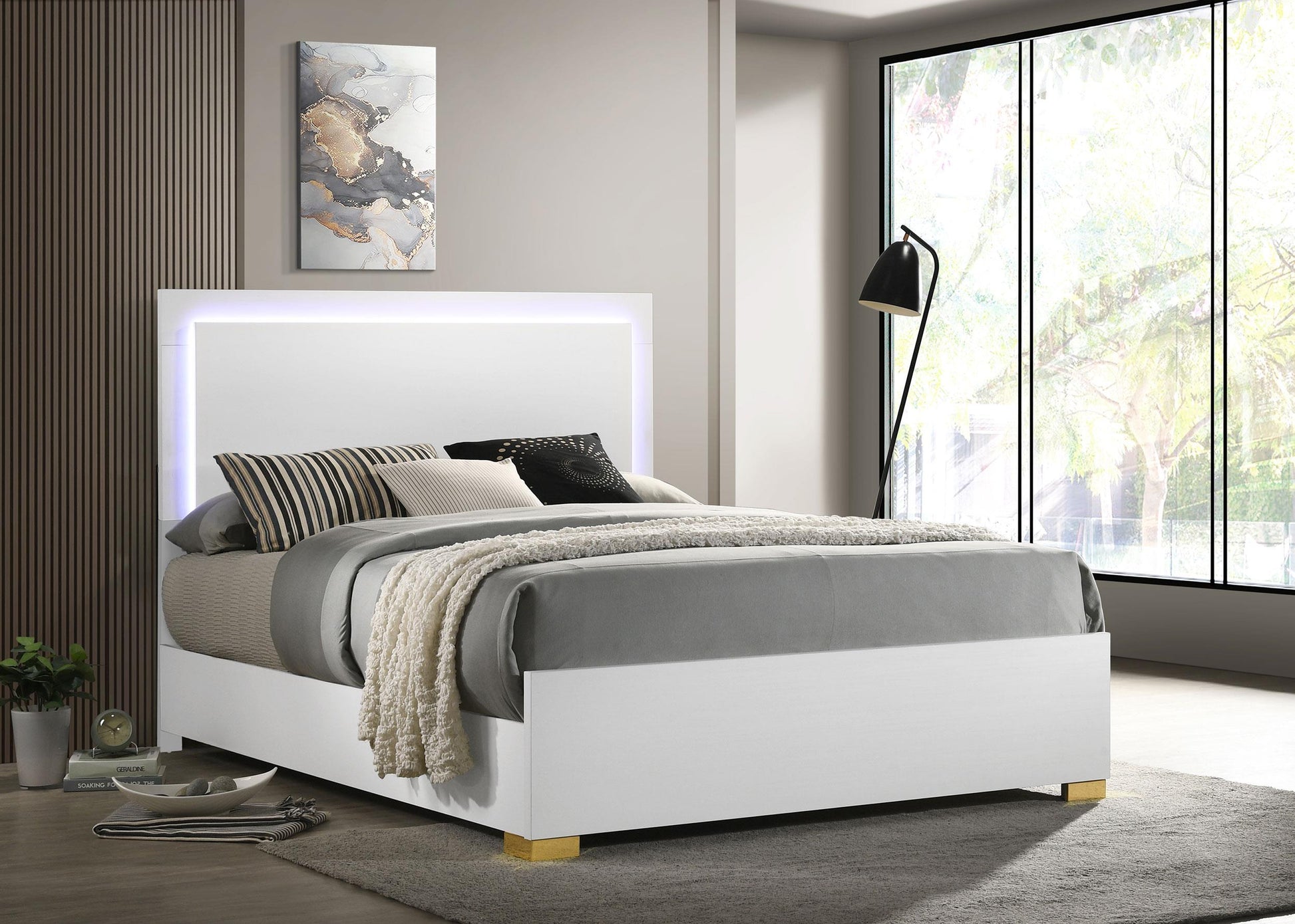 Marceline Queen Bed - White