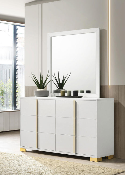 Marceline Dresser With Mirror - White