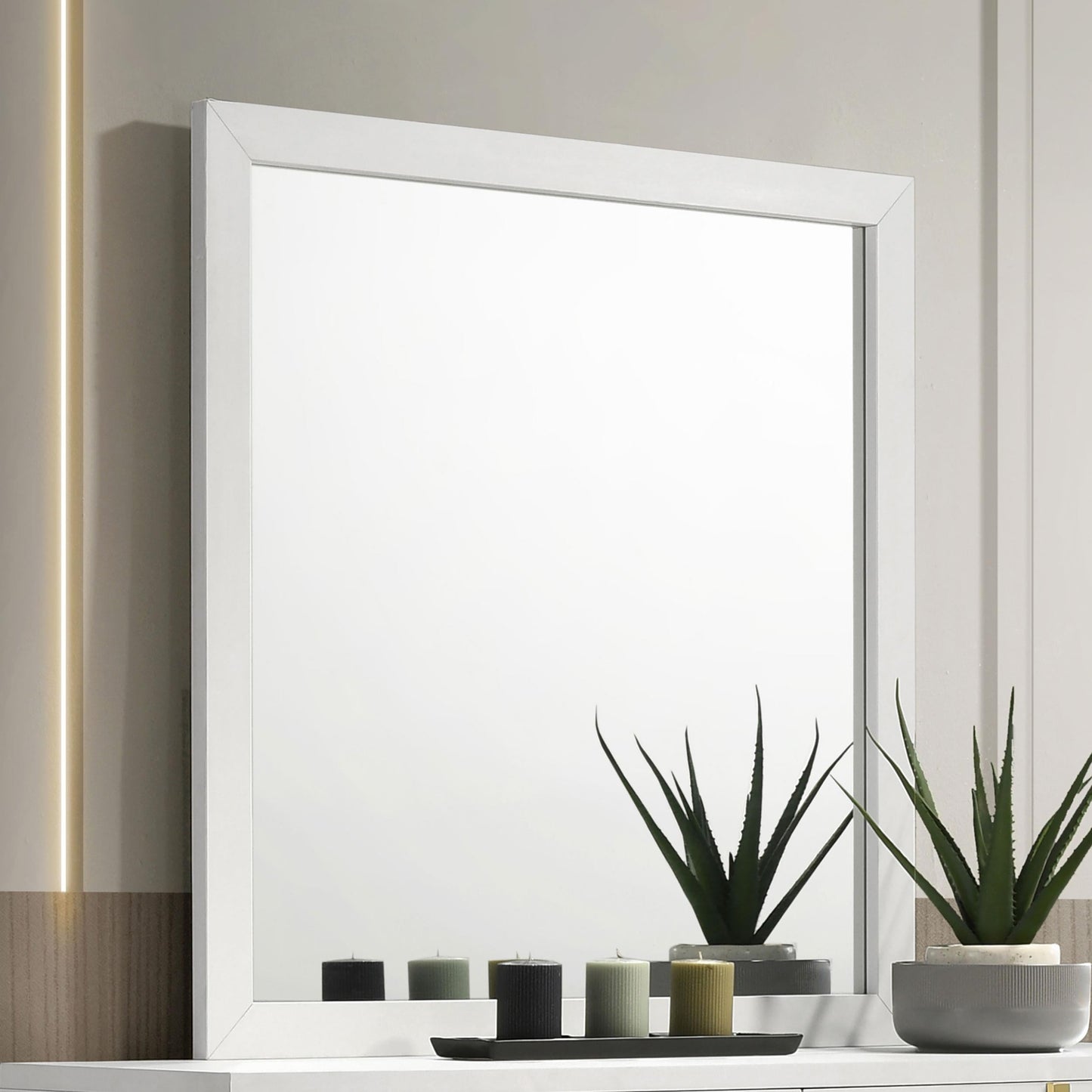 Marceline Dresser Mirror - White