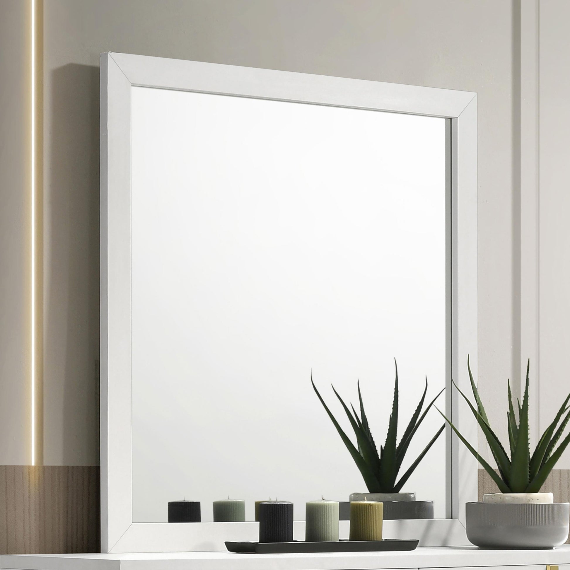 Marceline Dresser Mirror - White