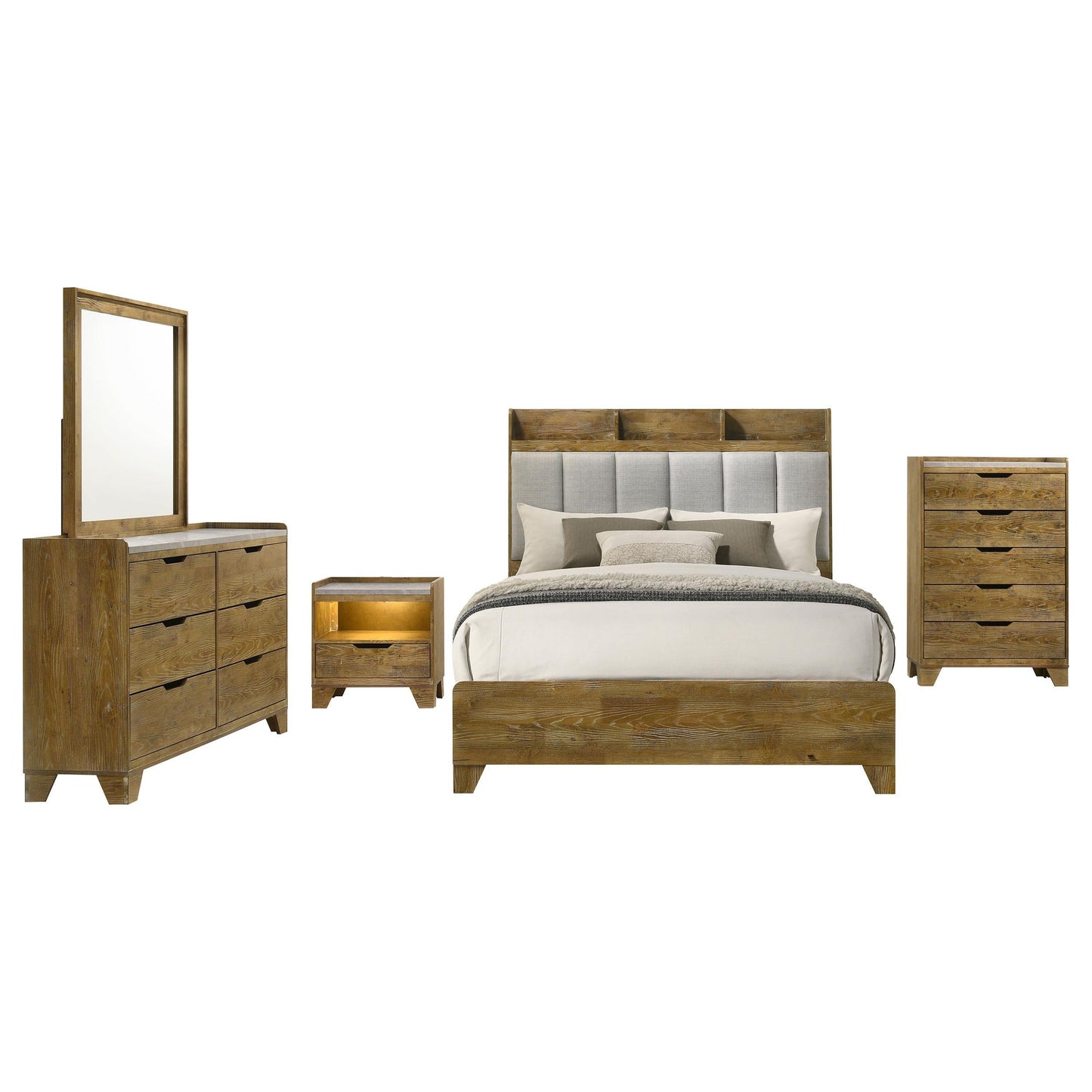 Henderson 5-Piece Set in Medium Oak