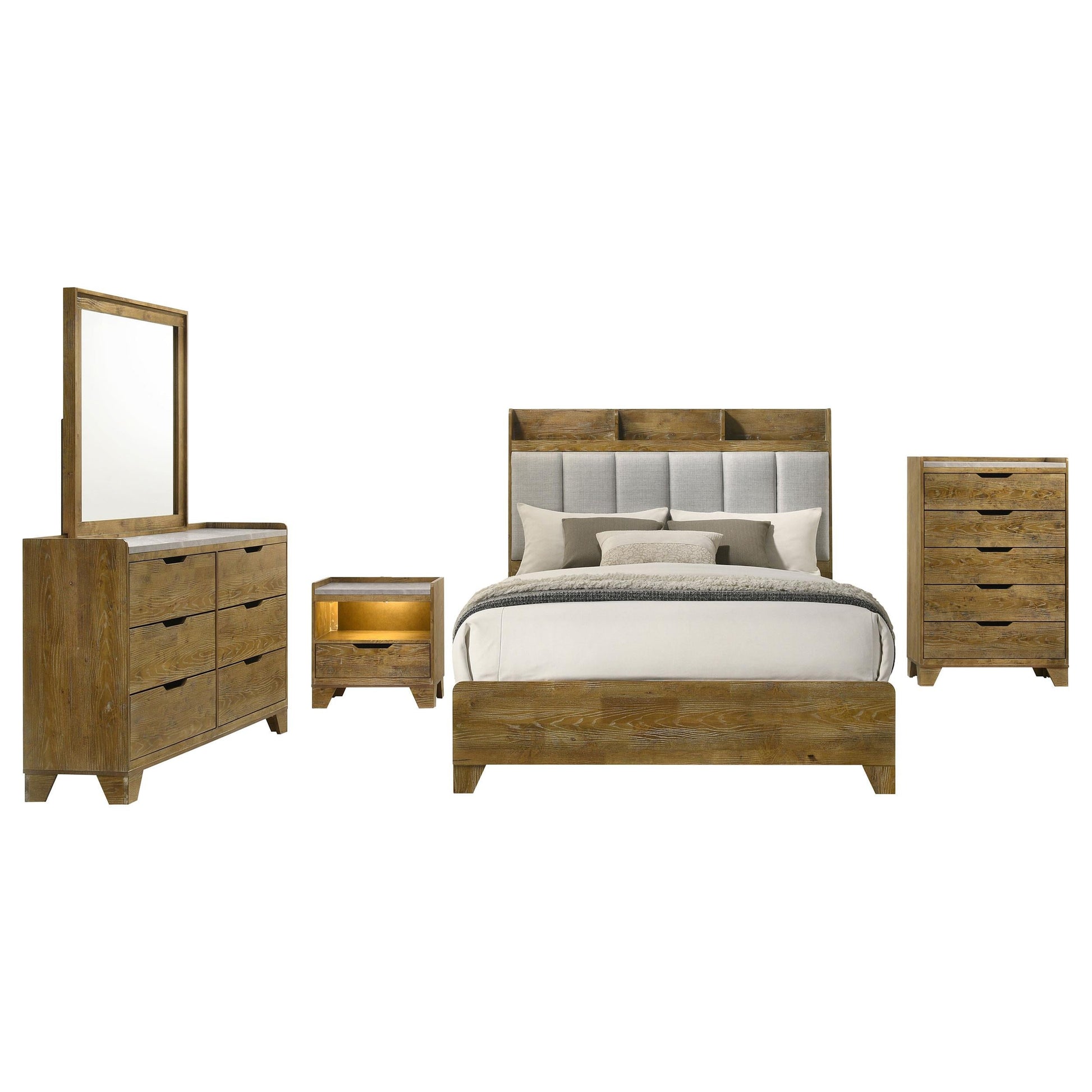 Henderson 5-Piece Set in Medium Oak