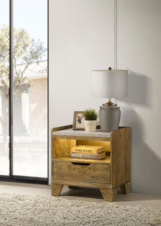 Henderson Nightstand in Medium Oak - Coaster Furniture