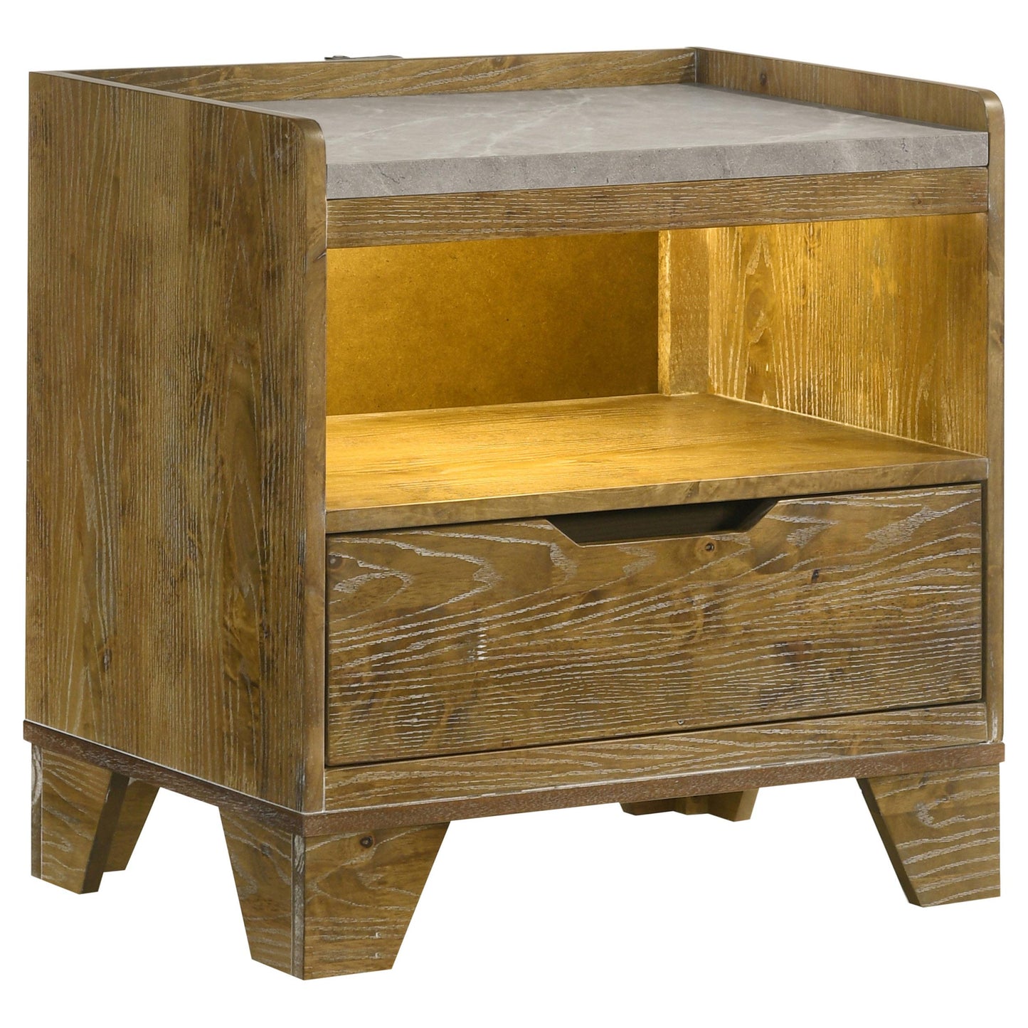 Henderson Nightstand in Medium Oak - Coaster Furniture