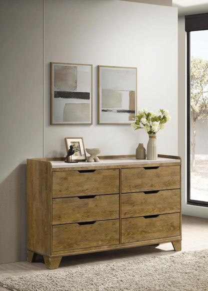 Henderson Dresser in Medium Oak - Coaster Furniture