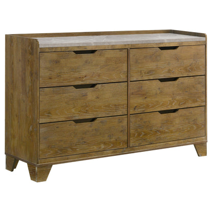 Henderson Dresser in Medium Oak - Coaster Furniture