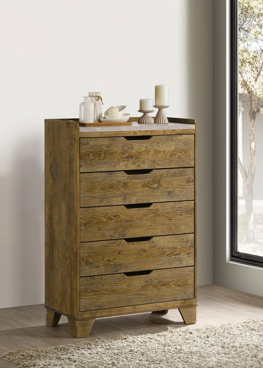Henderson Chest in Medium Oak - Coaster Furniture