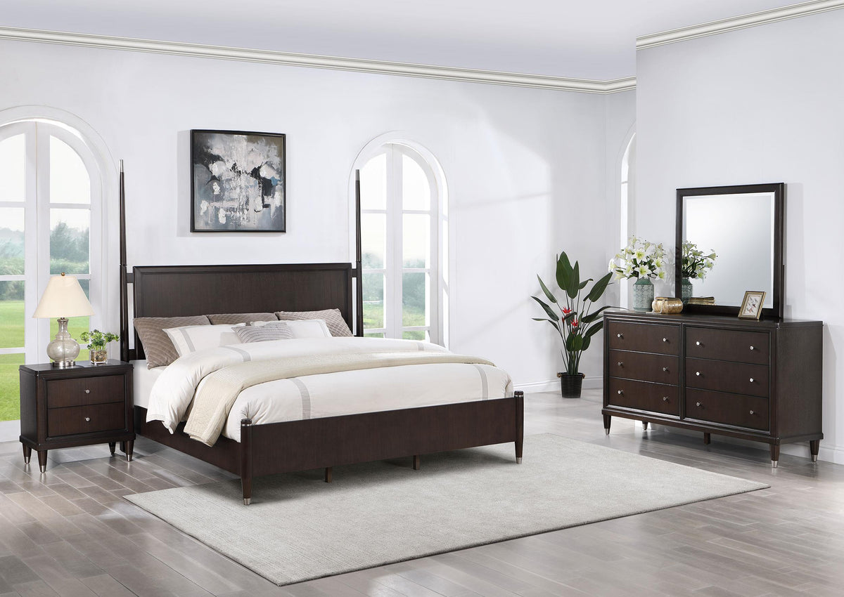 Emberlyn Queen Bed 4-Piece Set in Brown - Coaster Furniture