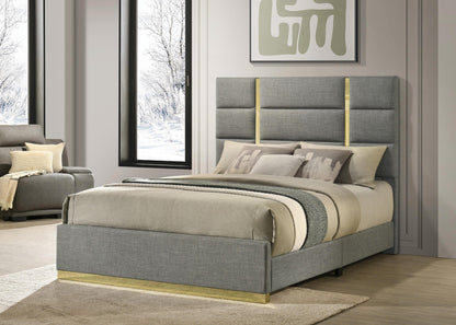 Ines Queen Bed - Grey