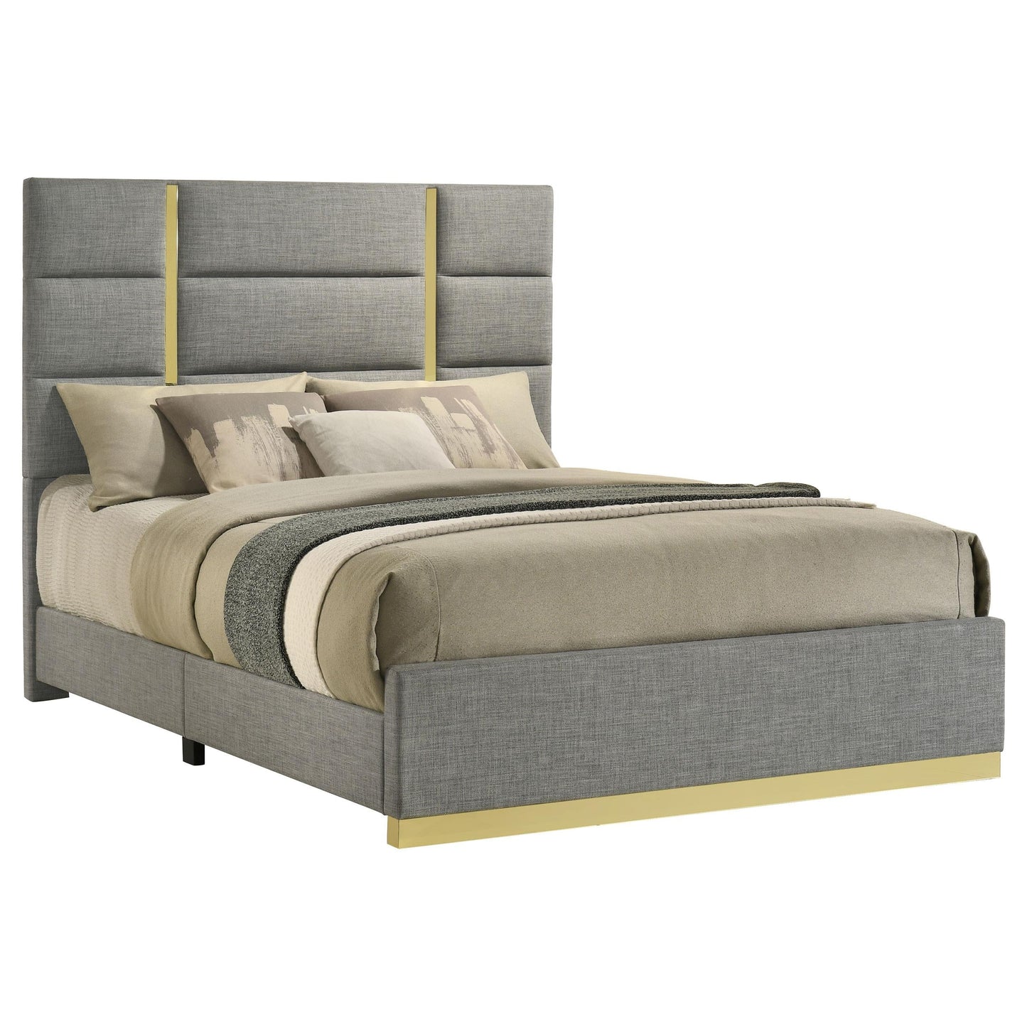Ines Queen Bed - Grey