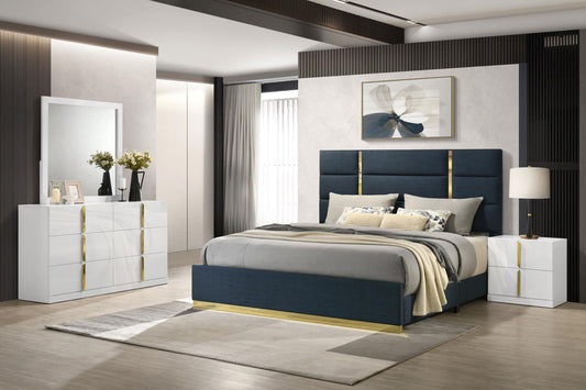 Ines Queen 4-Piece Set in White High Gloss - Coaster Furniture