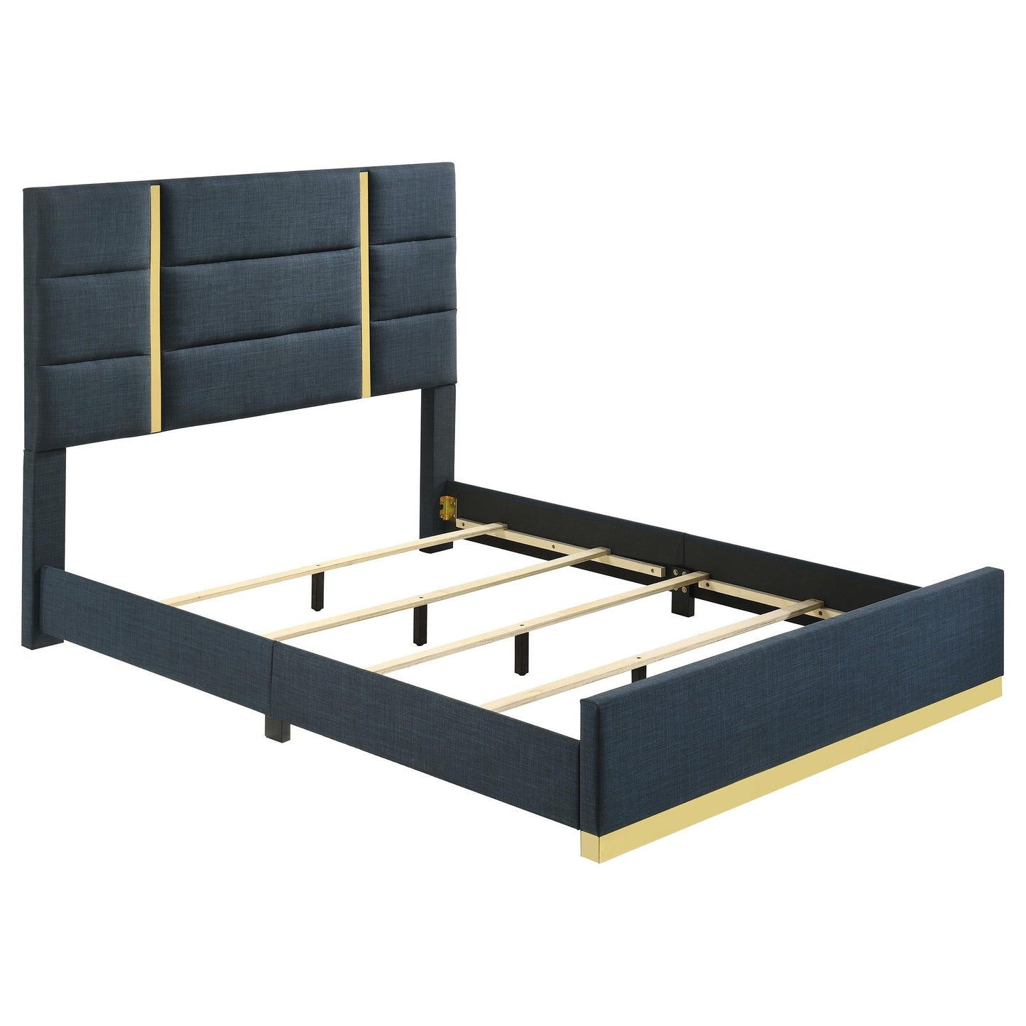 Ines Queen Bed - Navy