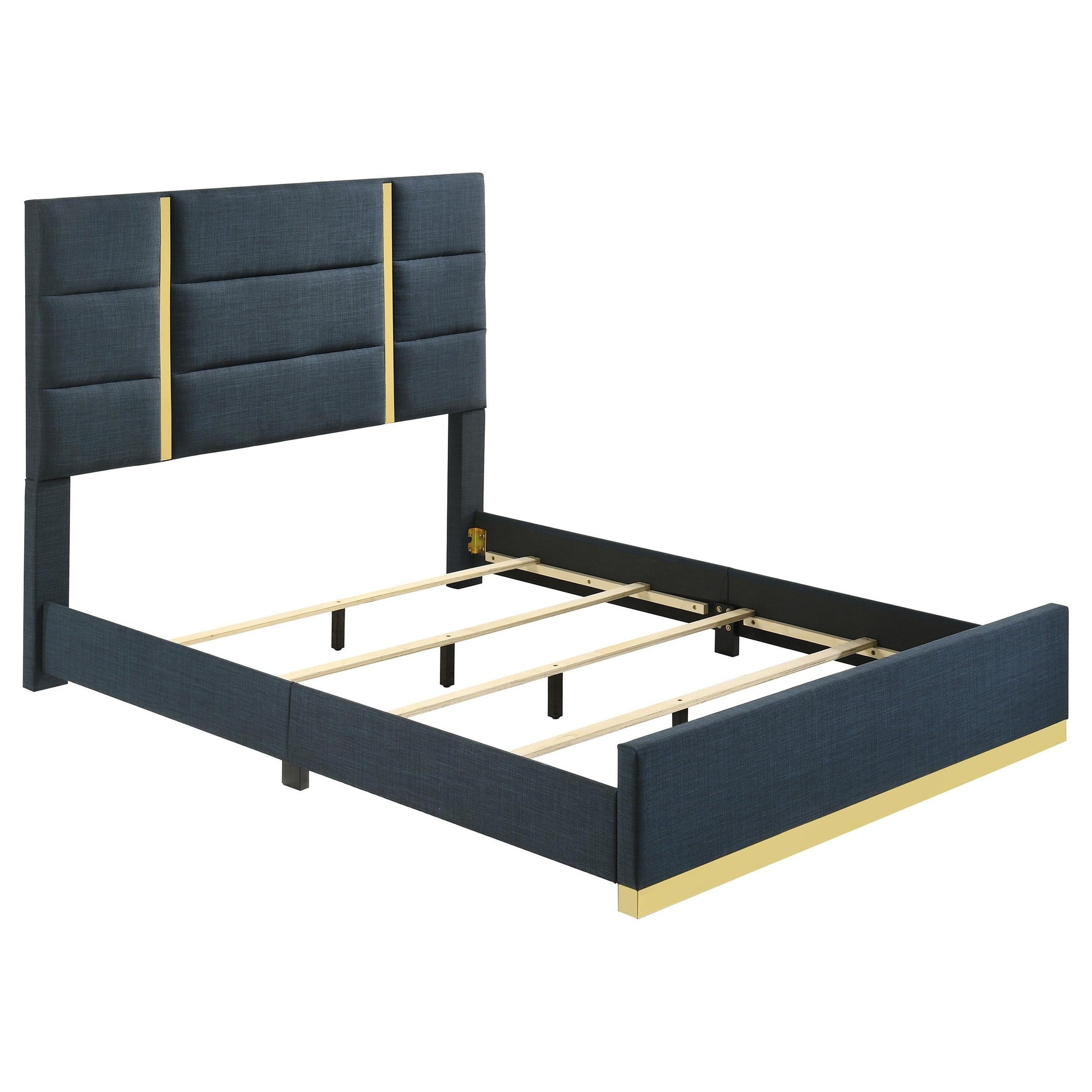 Ines Queen Bed - Navy