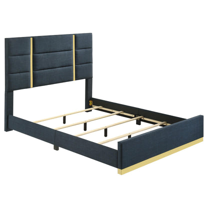 Ines Queen Bed - Navy