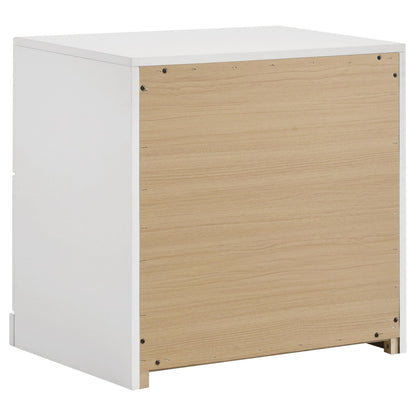 Ines Nightstand in White High Gloss - Coaster Furniture