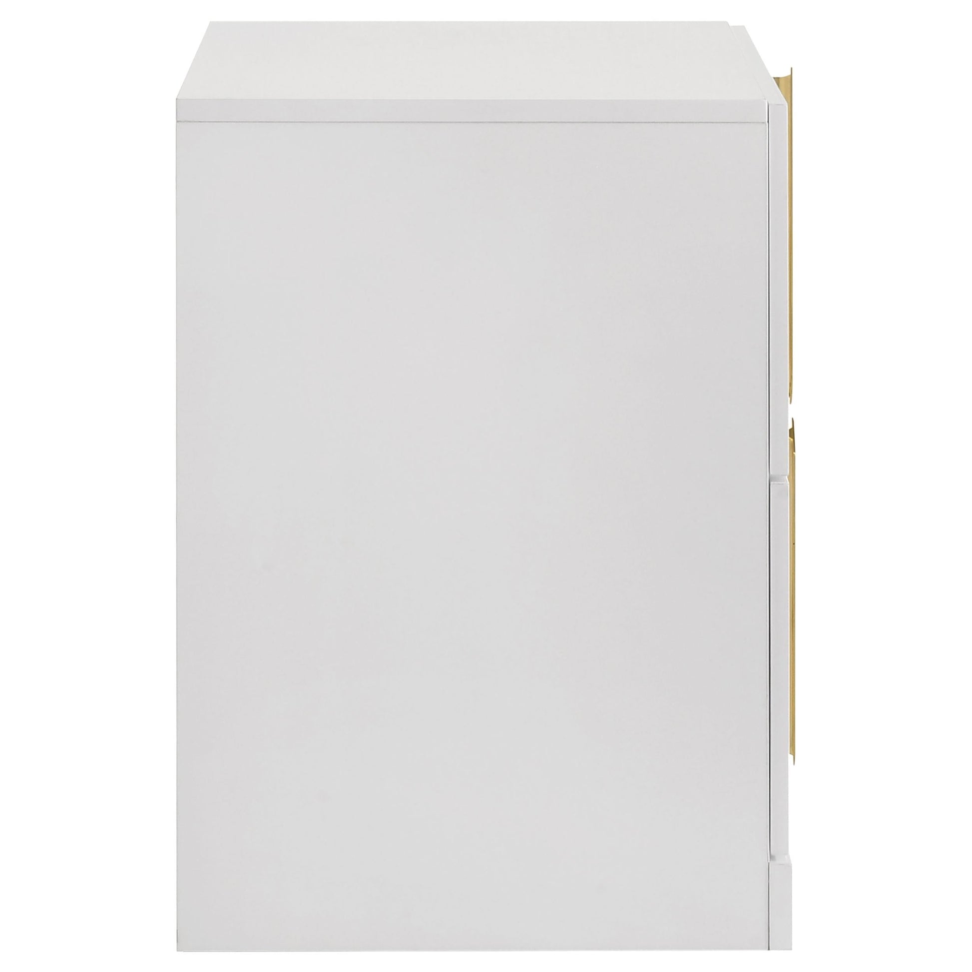 Ines Nightstand in White High Gloss - Coaster Furniture