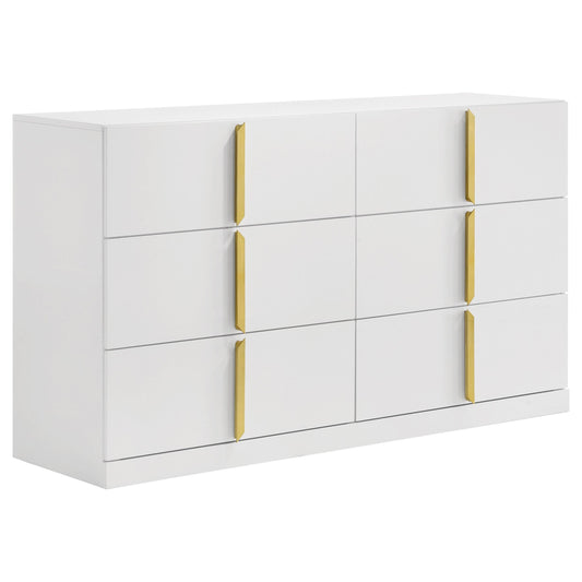 Ines Dresser in White High Gloss - Coaster Furniture