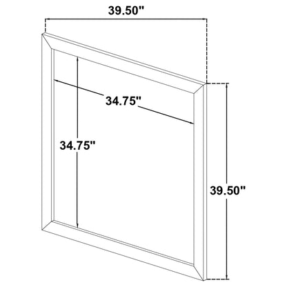 Ines Dresser Mirror in White High Gloss - Coaster Furniture