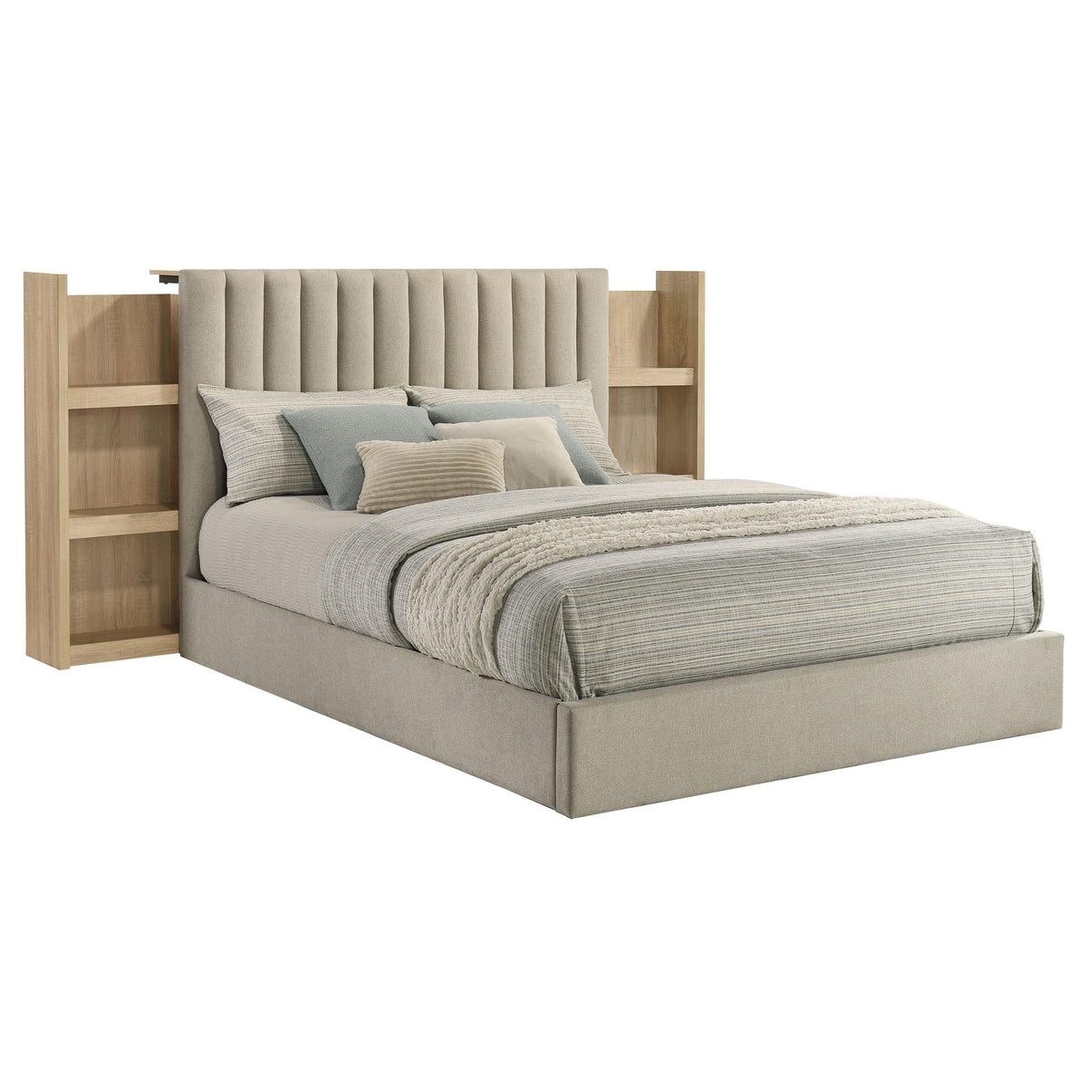 Arielle Queen Bed in Light Oak - Coaster Furniture