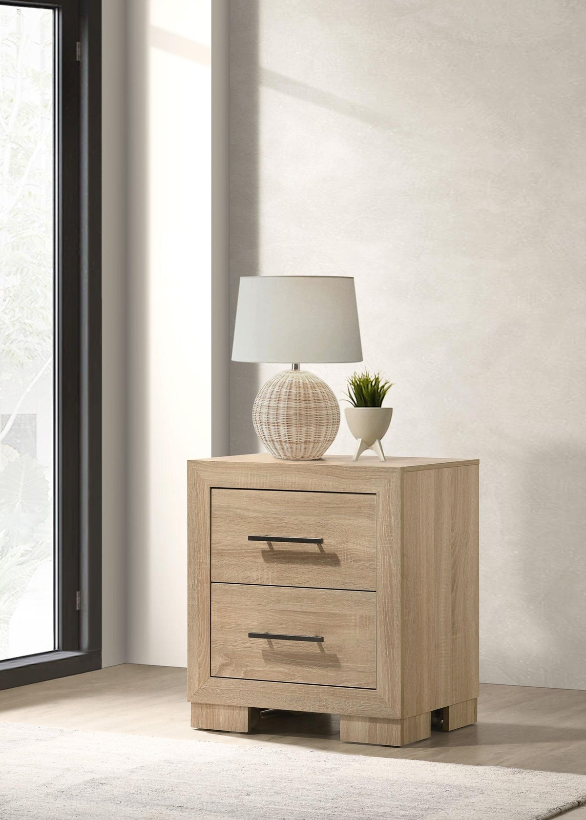Arielle Nightstand in Light Oak - Coaster Furniture
