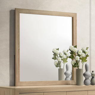 Arielle Dresser Mirror in Light Oak - Coaster Furniture