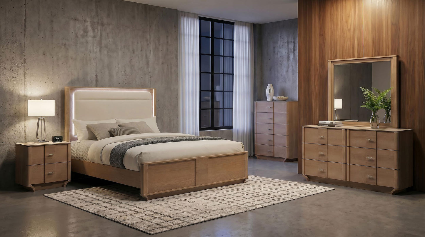 Leanne 5-Piece Set in Light Oak