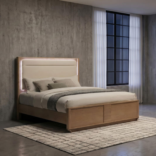 Leanne Bed in Light Oak