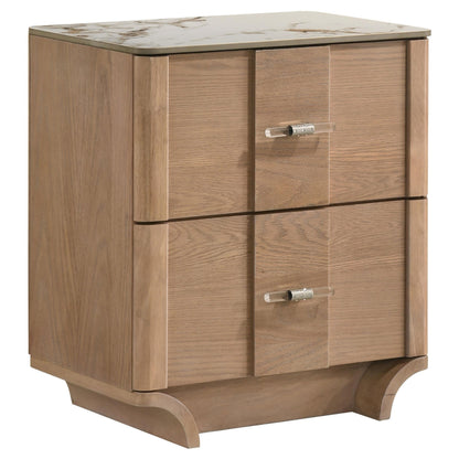 Leanne Nightstand in Light Oak - Coaster Furniture