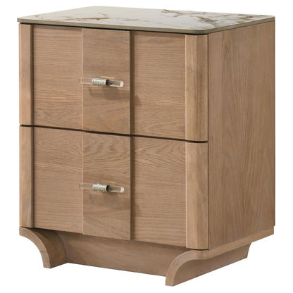 Leanne Nightstand in Light Oak - Coaster Furniture