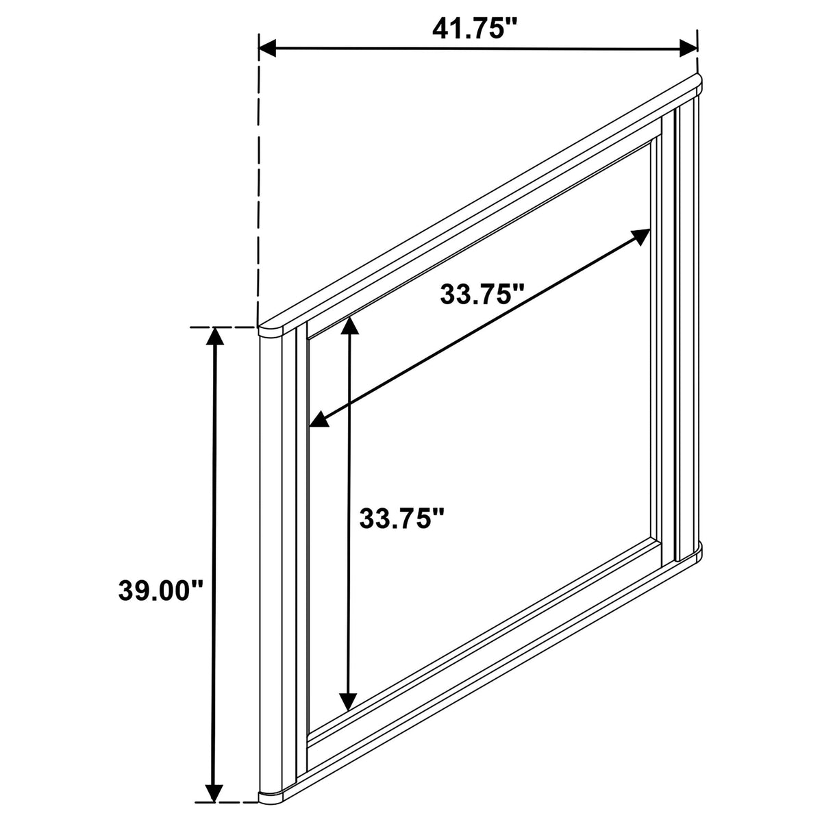 Leanne Dresser Mirror in Light Oak - Coaster Furniture