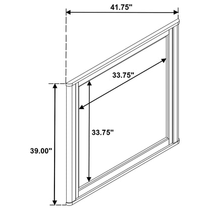 Leanne Dresser Mirror in Light Oak - Coaster Furniture