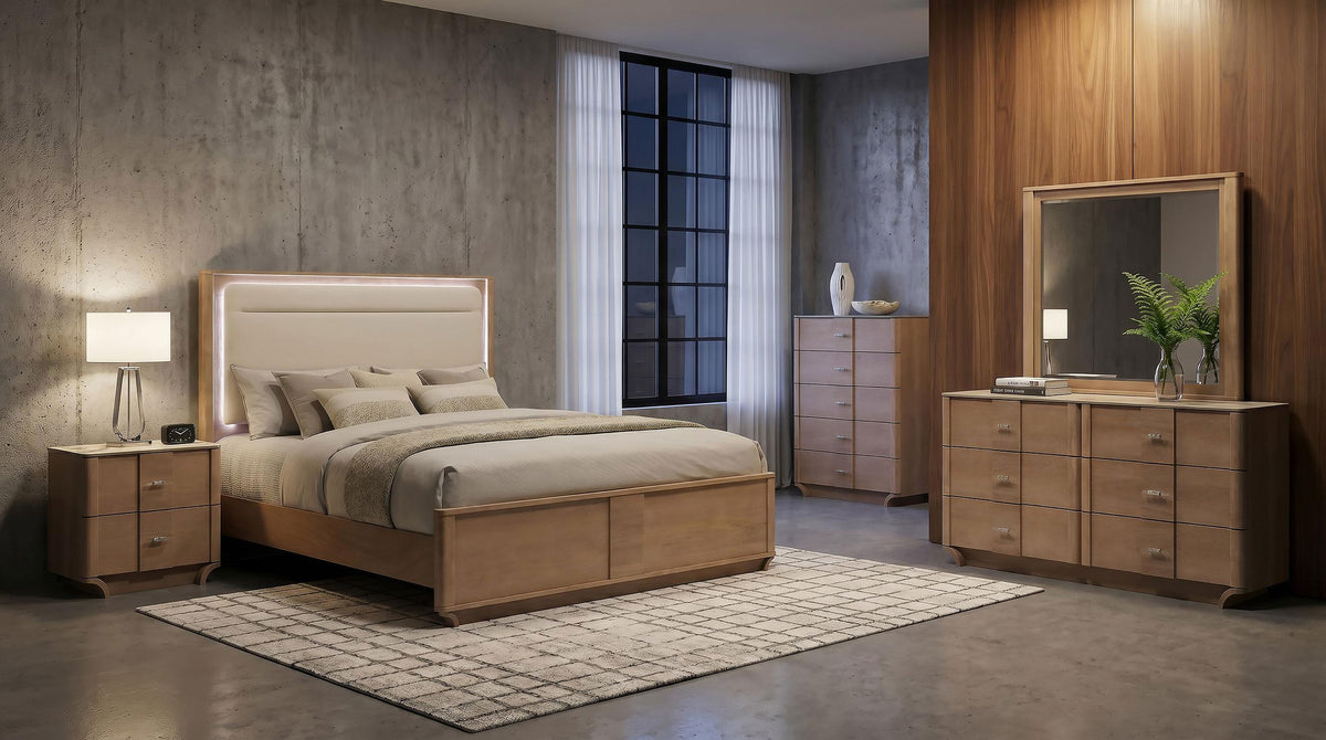 Leanne Dresser Mirror in Light Oak - Coaster Furniture