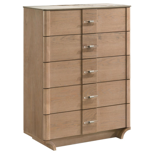 Leanne Chest in Light Oak - Coaster Furniture