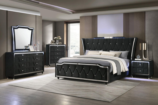 Lorient E King 5-Piece Set in Black - Coaster Furniture
