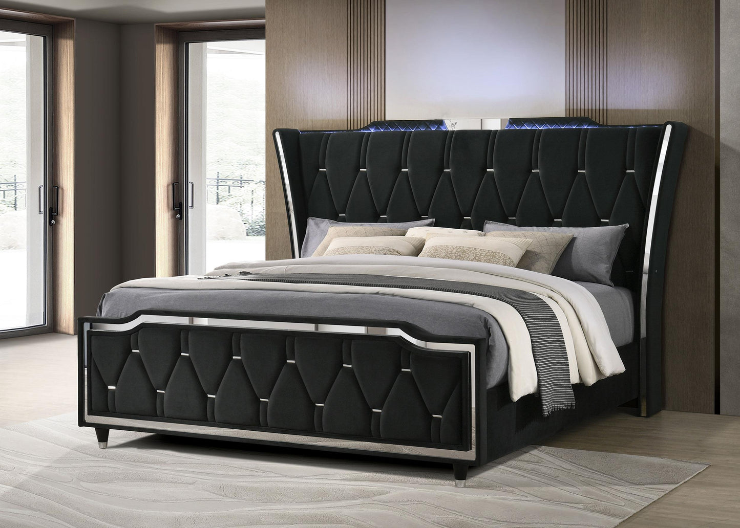 Lorient E King Bed - Black