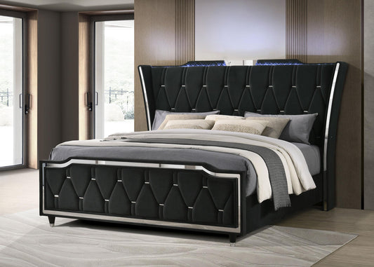 Lorient E King Bed - Black