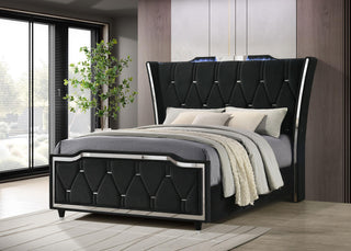 Lorient Queen Bed - Black